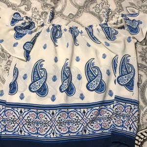 A off the shoulder shirt